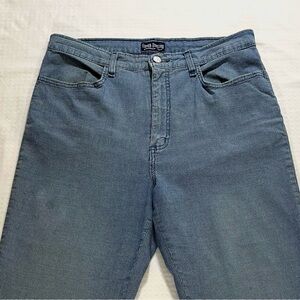 Unique Vintage High-Waisted Cropped Jeans by French Dressing Jeans (FDJ)